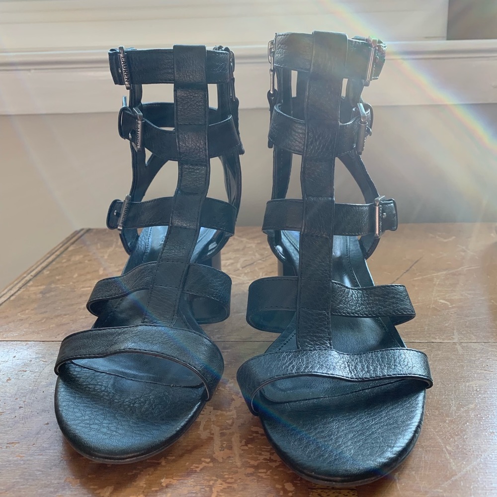 Miri Leather Three Strap Buckle Gladiator sandals